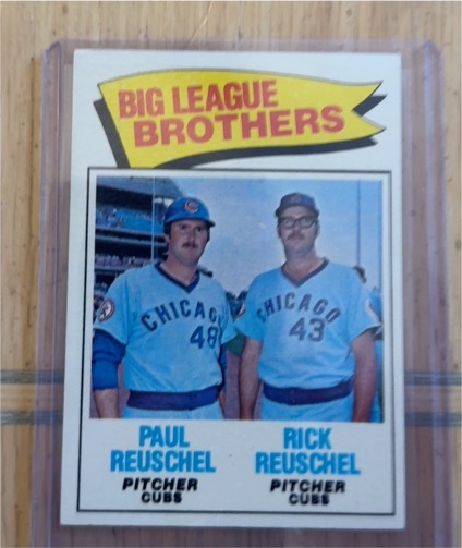 1977 Topps #634 Big League Brothers Paul Reuschel / Rick Reuschel — front