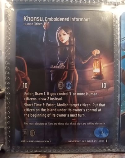 Kryptik 2023 #85 Khonsu, Emboldened Informant — front