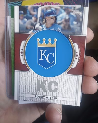2023 Topps Series 1 Team Logo Patch #TLP-BW Bobby Witt Jr. — front