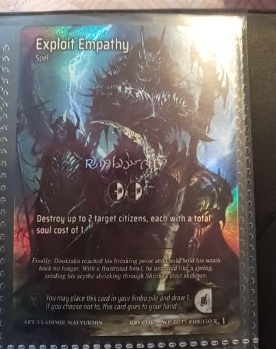 Kryptik Exploit Empathy Wicked Prophecy Wave 1 #WP-025 — front