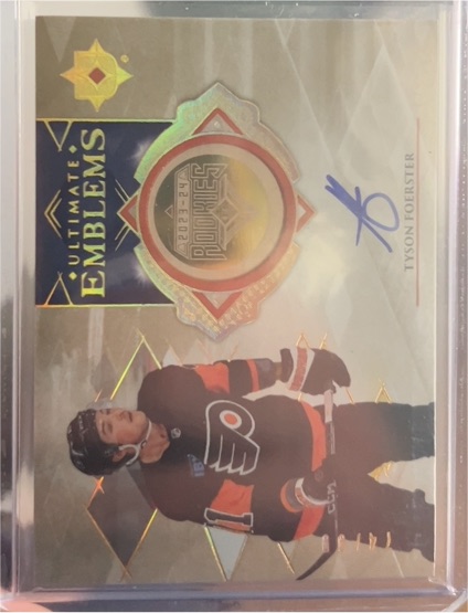 2023-24 Upper Deck Ultimate Emblems #Tyson Foerster — front