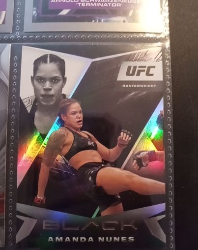 2021 Panini Chronicles Black UFC #105 Amanda Nunes — front