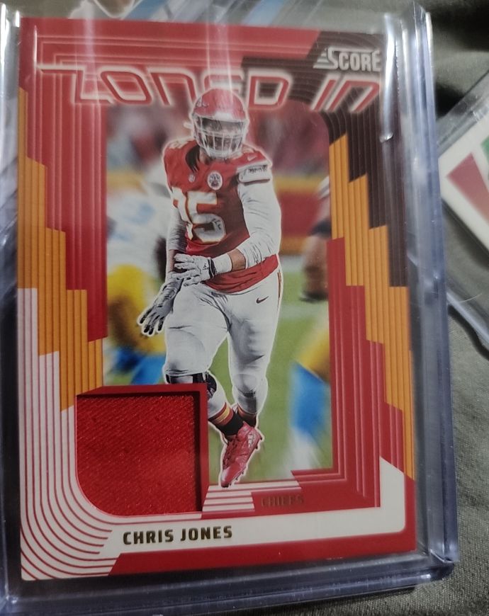 2025 Score Zoned In Chris Jones Jersey Patch Kansas City Chiefs — front