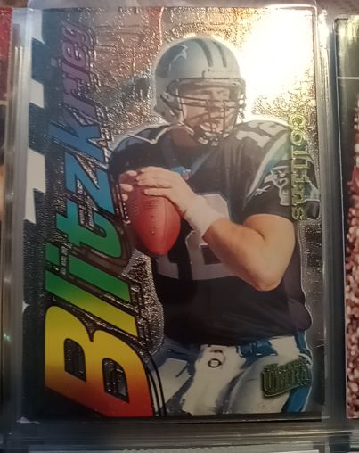 1997 Fleer Ultra Blitzkrieg Die-Cut #17 Kerry Collins — front