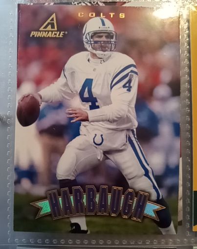 1997 Pinnacle #13 Jim Harbaugh — front