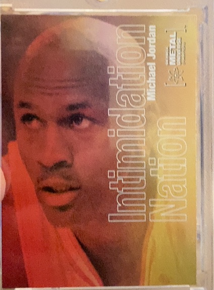 2021 Skybox Metal Universe Champions Intimidation Nation #IN-1 Michael Jordan — front