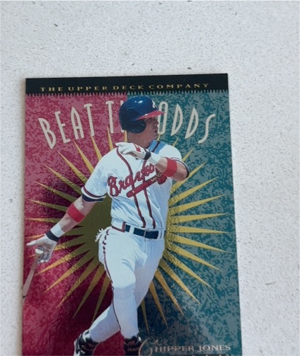 1996 Upper Deck #149 Beat the Odds Chipper Jones — front