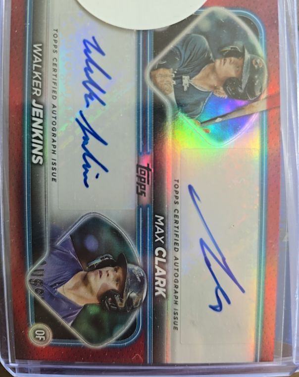 2024 Topps Dual Autograph Walker Jenkins / Max Clark — front