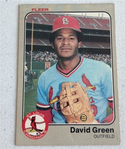 1983 Fleer #6 David Green — front