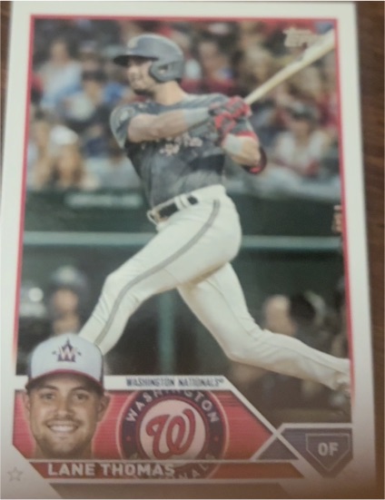 2023 Topps #437 Lane Thomas Washington Nationals — front