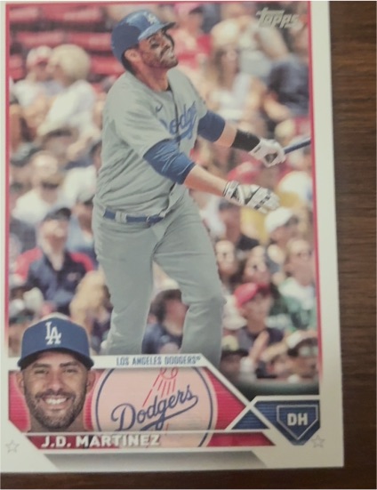 2023 Topps #544 J.D. Martinez Los Angeles Dodgers — front