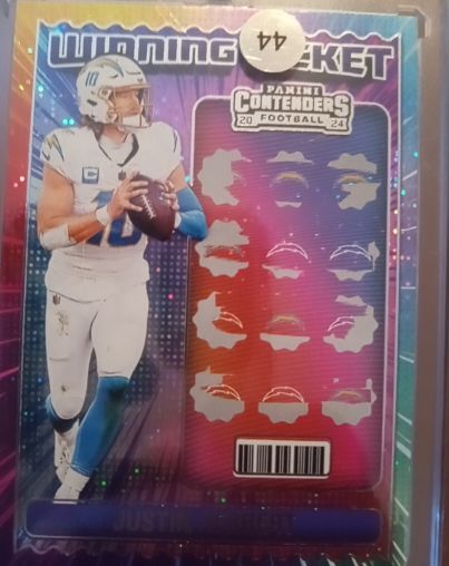 2024 Panini Contenders Winning Ticket #9 Justin Herbert — front