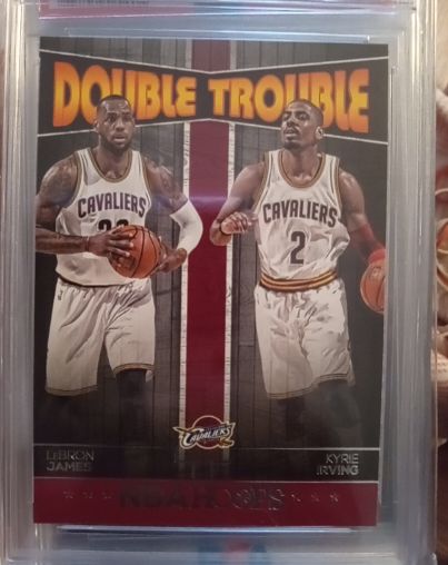 2016-17 Panini NBA Hoops Double Trouble #10 LeBron James Kyrie Irving — front