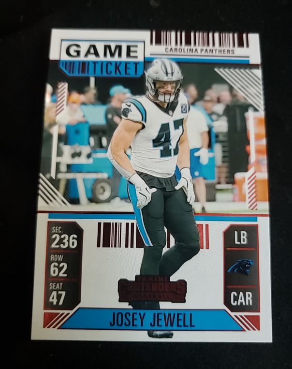 2024 Panini Contenders Game Ticket Red #13 Josey Jewell — front