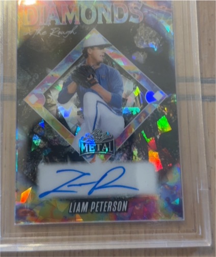 2025 Leaf Metal Diamonds In The Rough Liam Peterson — front
