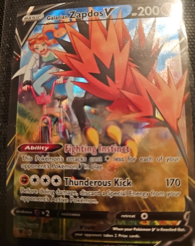 2022 Pokémon TCG Sword & Shield Astral Radiance Trainer Gallery #TG19/TG30 Galarian Zapdos V — front