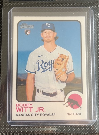2022 Topps Heritage #520 Bobby Witt Jr. — front