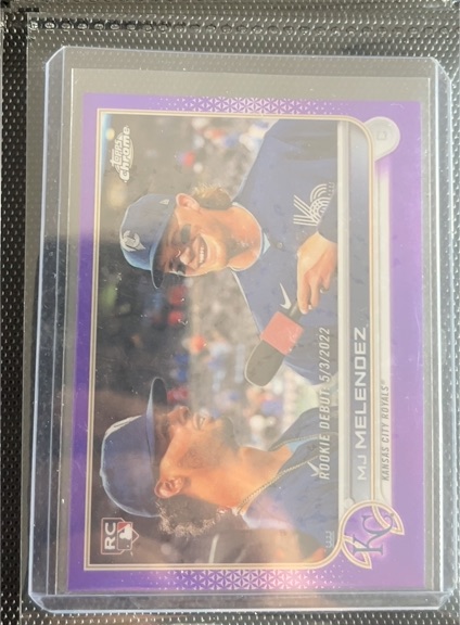 2022 Topps Chrome Update #USC84 MJ Melendez Purple Refractor Rookie — front