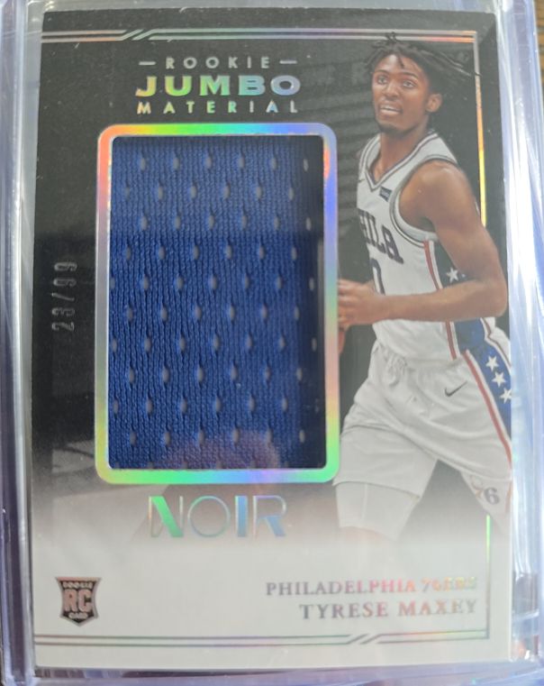 2020-21 Panini Noir Rookie Jumbo Material #JM-TM Tyrese Maxey — front