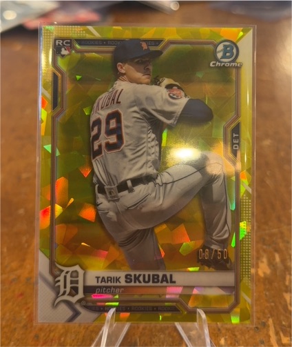 2021 Bowman Chrome #28 Tarik Skubal Rookie RC — front