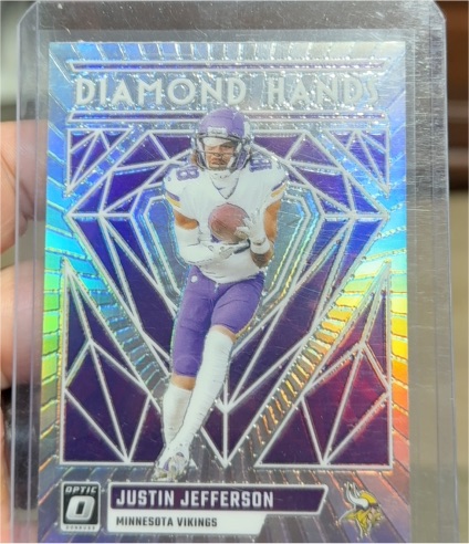 2023 Panini Donruss Optic #DH-JJ Justin Jefferson Diamond Hands — front