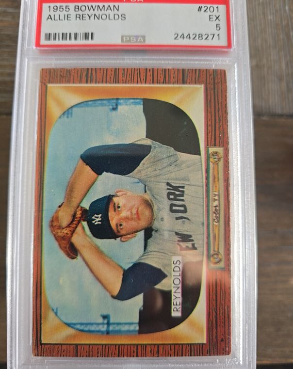 1955 Bowman #201 Allie Reynolds — front