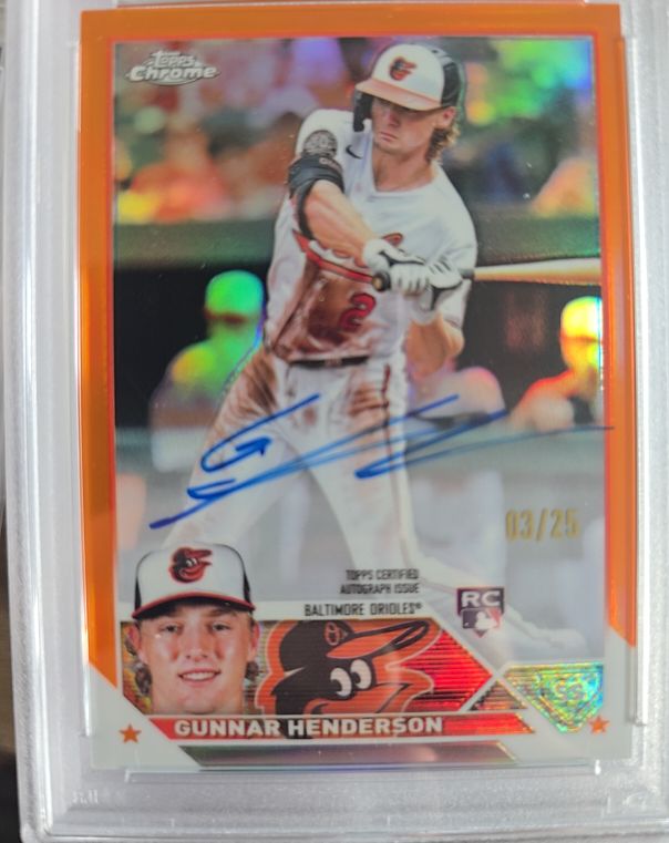 2023 Topps Chrome Rookie Autographs #RA-GHE Gunnar Henderson — front