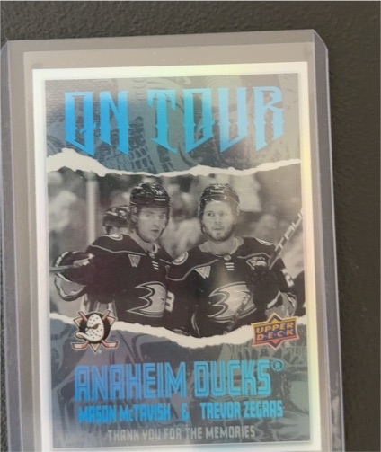 2024-25 Upper Deck Series 2 On Tour #OT-16 Mason McTavish & Trevor Zegras — front