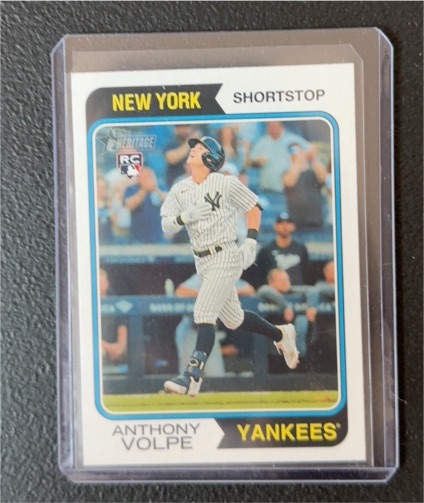 2023 Topps Heritage #599 Anthony Volpe — front