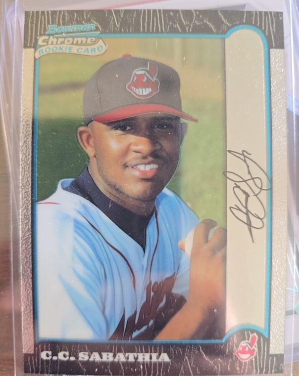 1999 Bowman Chrome #344 C.C. Sabathia Rookie Card — front