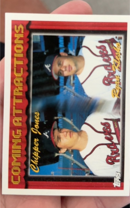 1994 Topps #777 Chipper Jones / Ryan Klesko — front