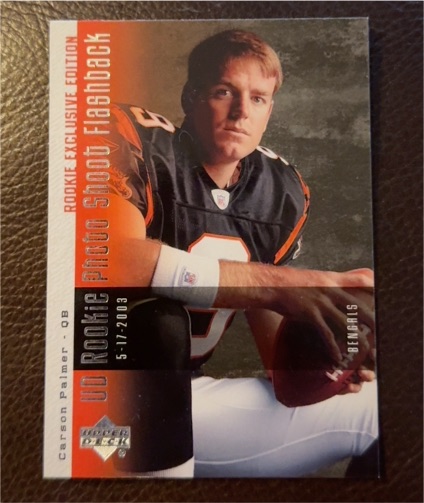 2006 Upper Deck #PSF-CP Carson Palmer Rookie Exclusive Photo Shoot Flashback — front