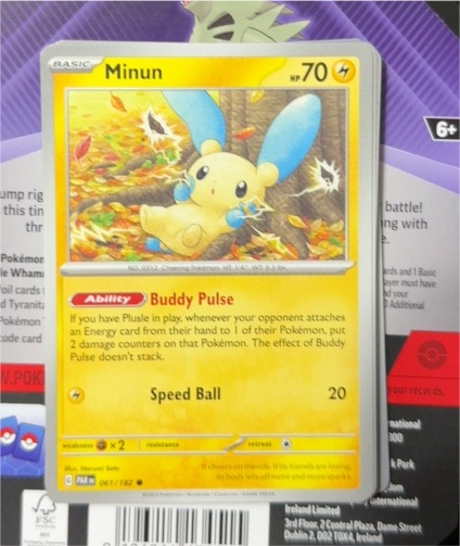 2023 Pokémon SV04: Paradox Rift #061 Minun — front