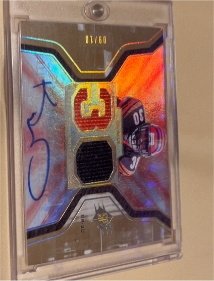 2007 Upper Deck SPx Winning Materials Rudi Johnson #WM-RJ — front