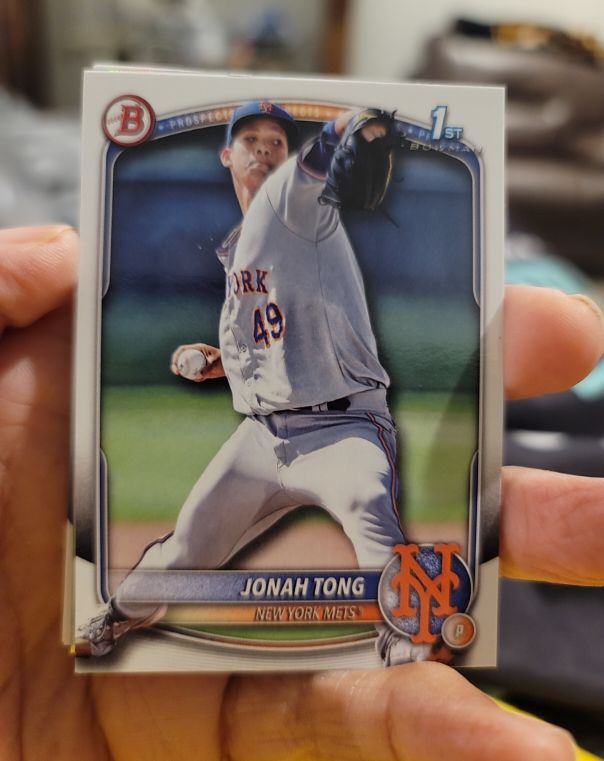 2025 Bowman #BP-105 Jonah Tong 1st Bowman New York Mets — front