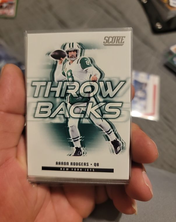 2025 Panini Score Throw Backs Aaron Rodgers — front