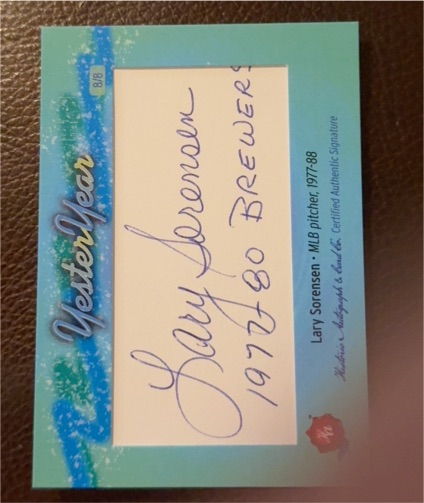 2025 Historic Autographs YesterYear 2 Larry Sorensen — front