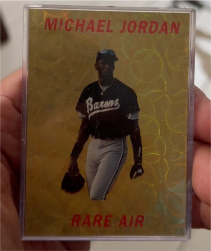 1993 Rare Air Michael Jordan Barons Baseball Promo Card — front