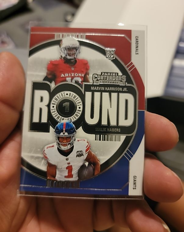 2024 Panini Contenders Round Numbers #2 Marvin Harrison Jr. Malik Nabers — front
