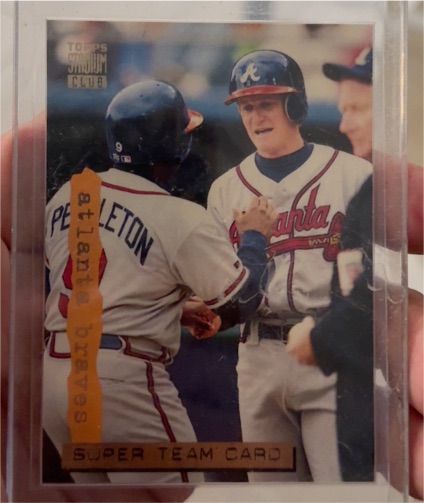 1994 Topps Stadium Club #1 David Justice — front