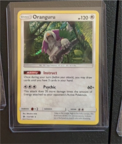 2017 Pokémon Sun & Moon #113 Oranguru — front