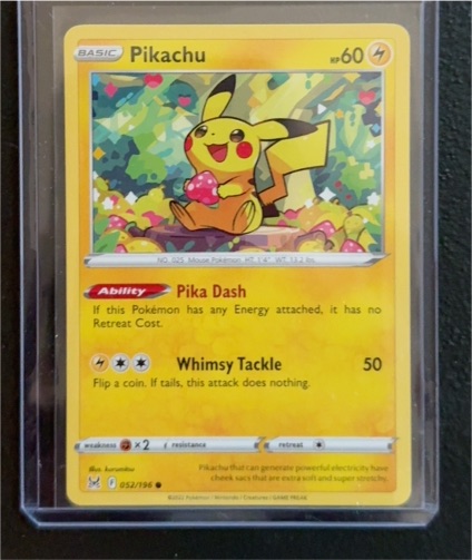 2022 Pokémon Sword & Shield Lost Origin #52 Pikachu — front