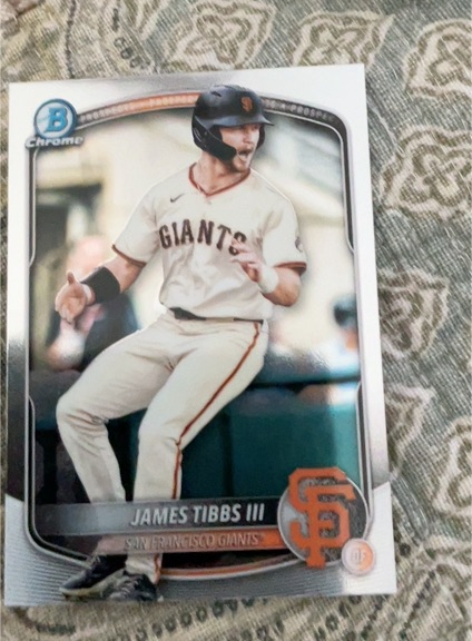 2025 Bowman Chrome Prospects #BCP-39 James Tibbs III — front