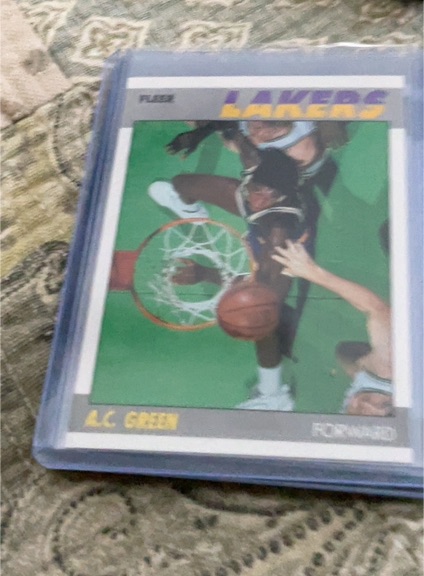 1987 Fleer #42 A.C. Green — front
