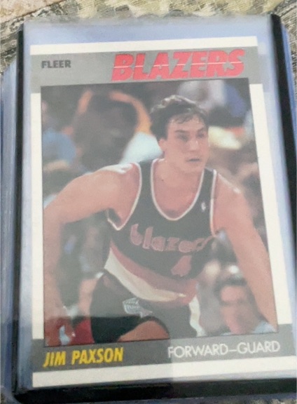 1987 Fleer #82 Jim Paxson — front