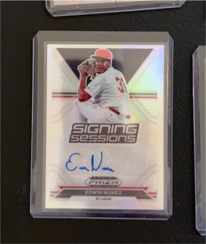 2021 Panini Prizm Draft Picks Signing Sessions #SS-EN Edwin Nunez — front