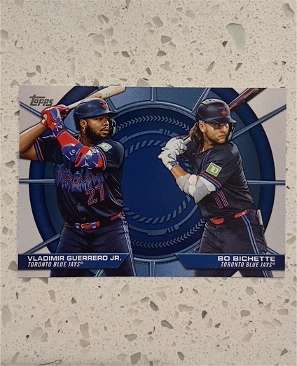 2025 Topps Series 2 #DD-14 Dynamic Duos Vladimir Guerrero Jr. / Bo Bichette — front