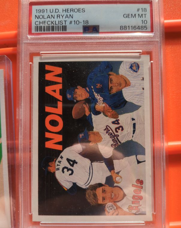 1991 Upper Deck Heroes #18 Nolan Ryan — front