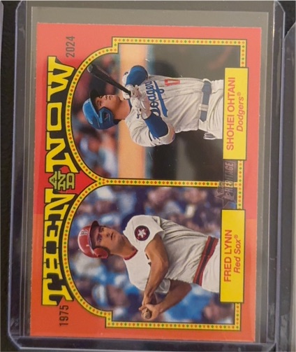 2024 Topps Heritage Then and Now #TAN-8 Shohei Ohtani / Fred Lynn — front