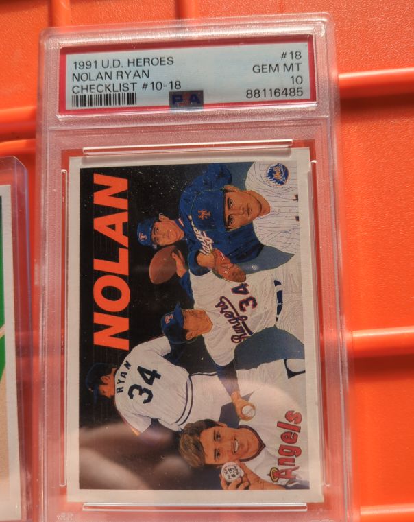 1991 Upper Deck Heroes #18 Nolan Ryan — front